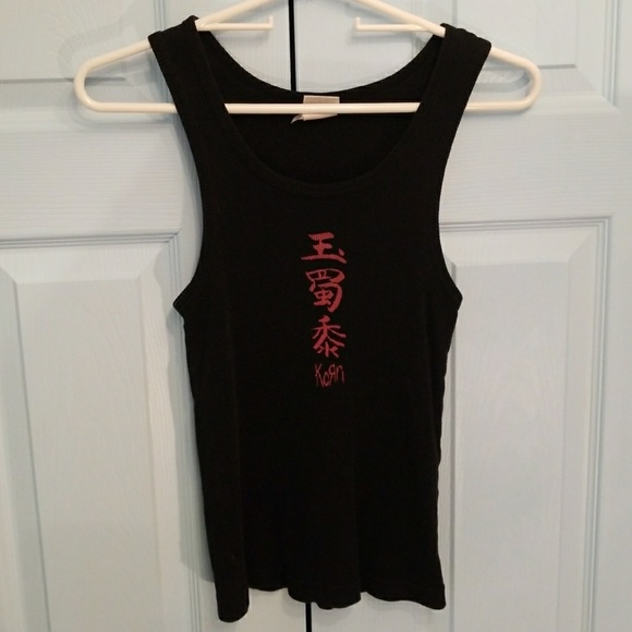 Vintage Tops - Vintage Korn japanese 'wife beater' tank top
